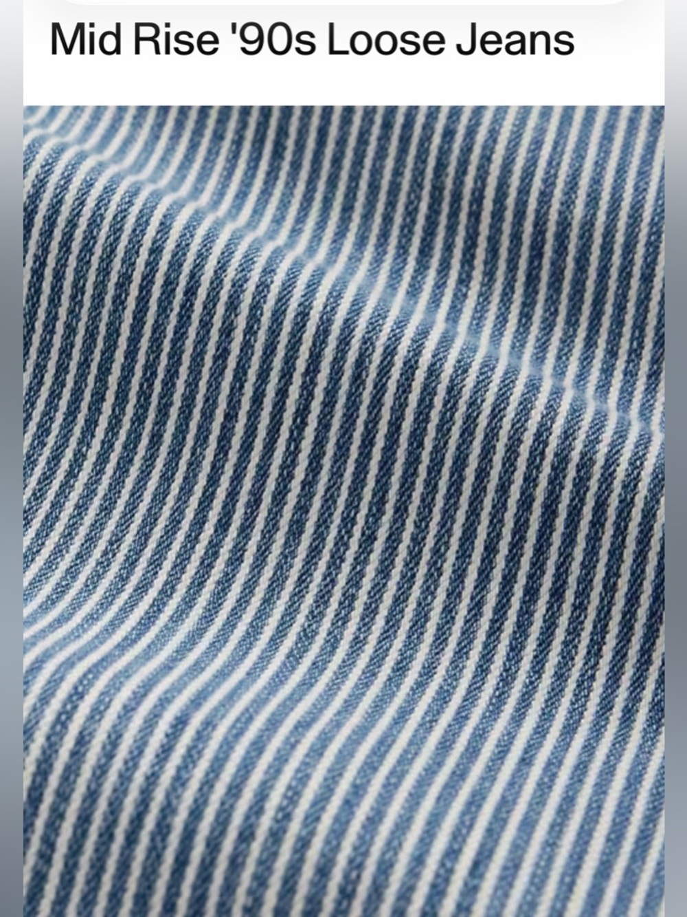 ISO Gap mid rise 90s loose jeans in railroad stripe size 25 or 26 - Picture 5 of 5